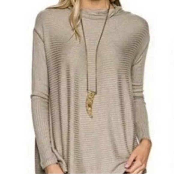 Free People Mock Turtleneck Top - Picture 1 of 6